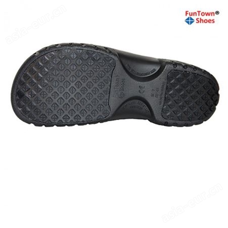 funtownshoes/范特仕7101 黑色带孔EVA材质防滑橡胶大底厨师鞋