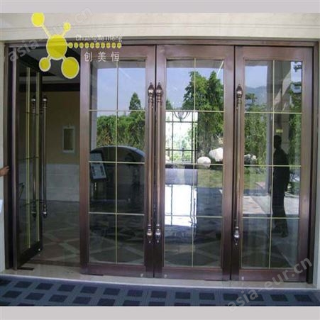 十年经验办公楼不锈钢大门 钛金不锈钢玻璃地弹门定制