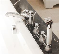 toto卫浴格纳薇系列铜合金台式双柄双控浴缸水嘴水龙头DB222CS